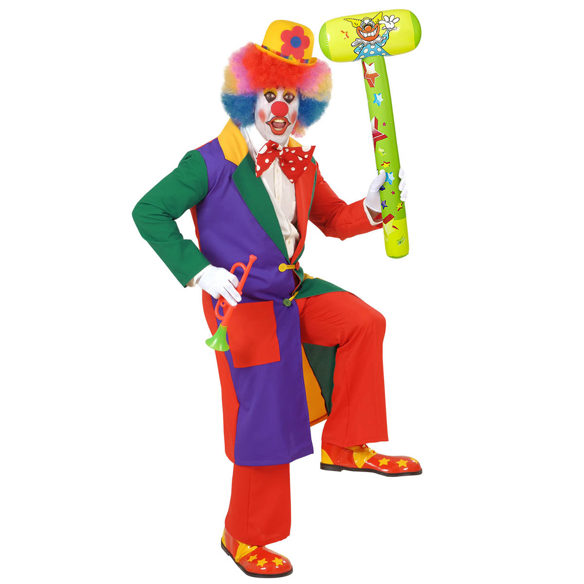 Uppblåsbar clownhammare, 96 cm