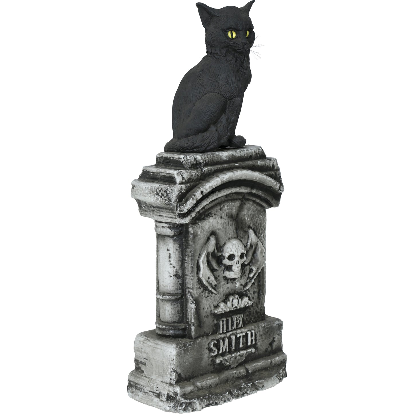 Gravsten, katt med ljus och ljud 90x 40 cm