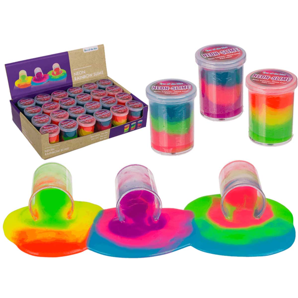 Slime, neon rainbow