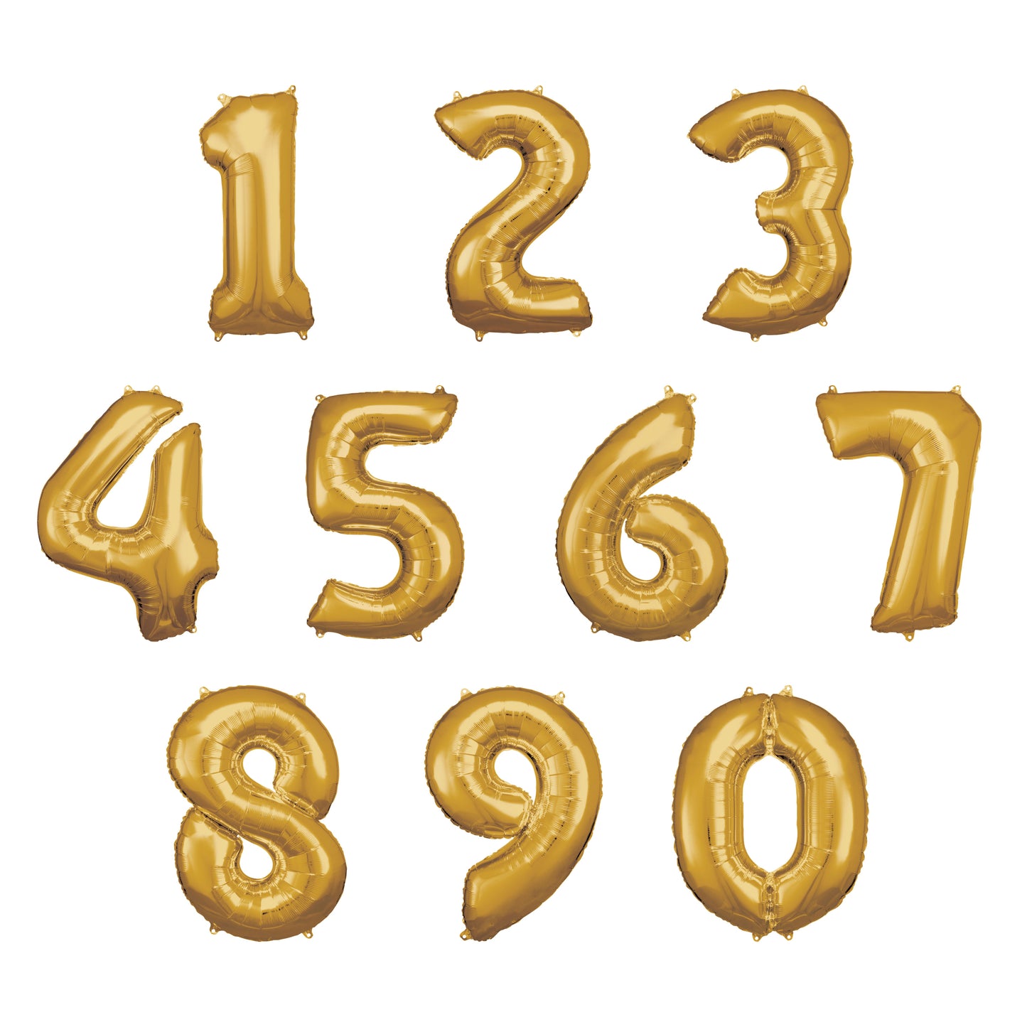 Folieballong, siffra 5 guld 86 cm