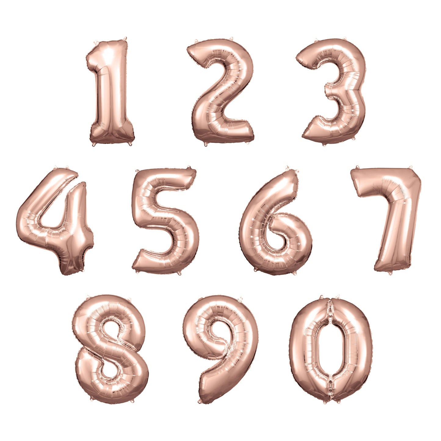 Folieballong, siffra 3 rose 86 cm