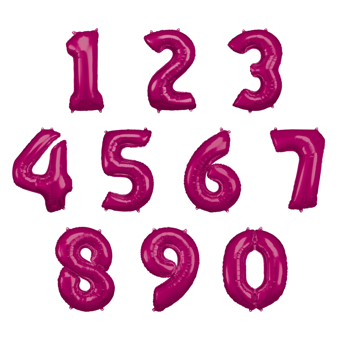Folieballong, siffra 9 rosa 86 cm