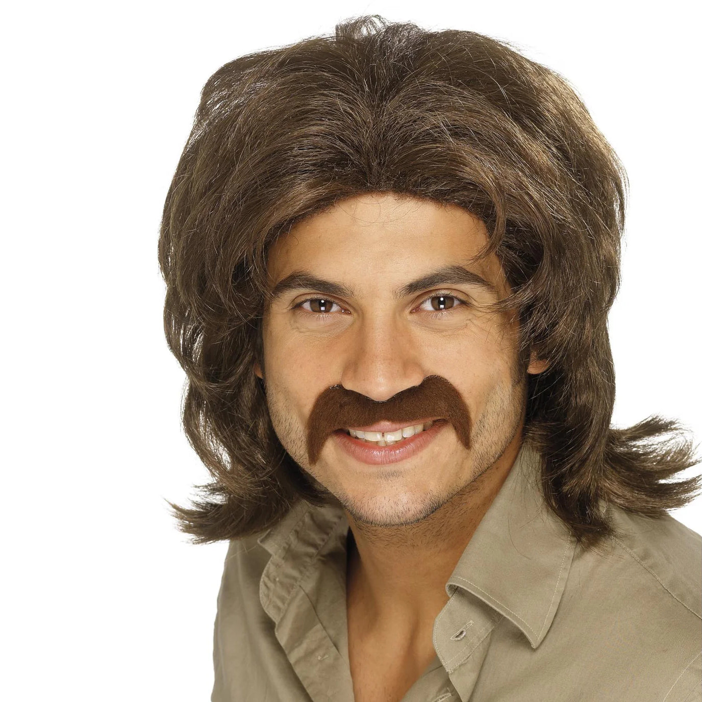 Peruk, 70-tal retro brun