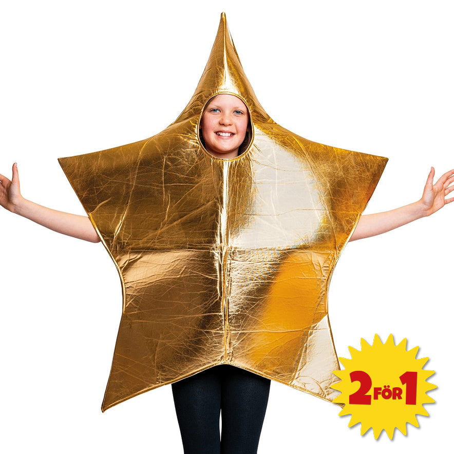 Barndräkt, stjärna guld