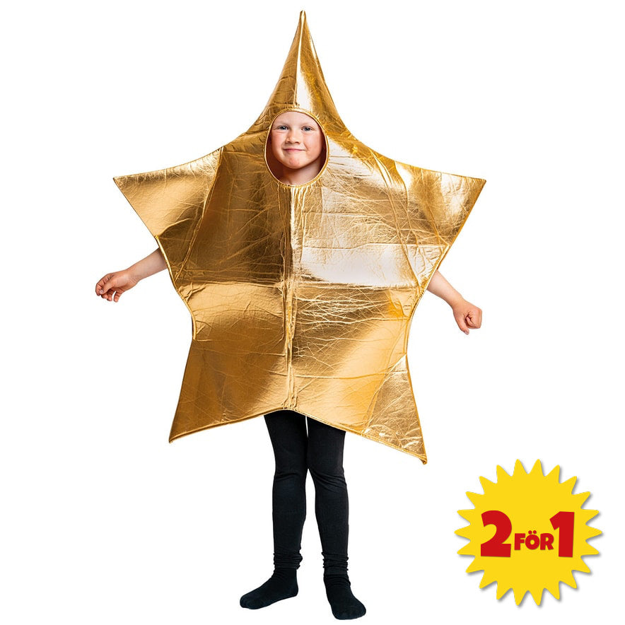 Barndräkt, stjärna guld