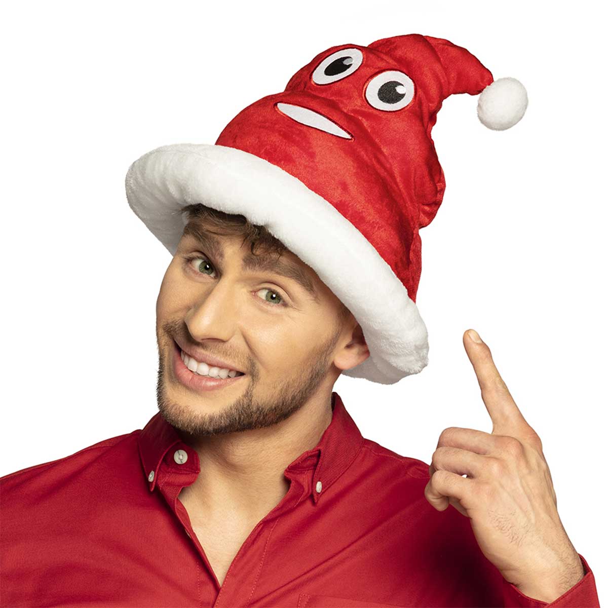 Hatt, bajskorv röd