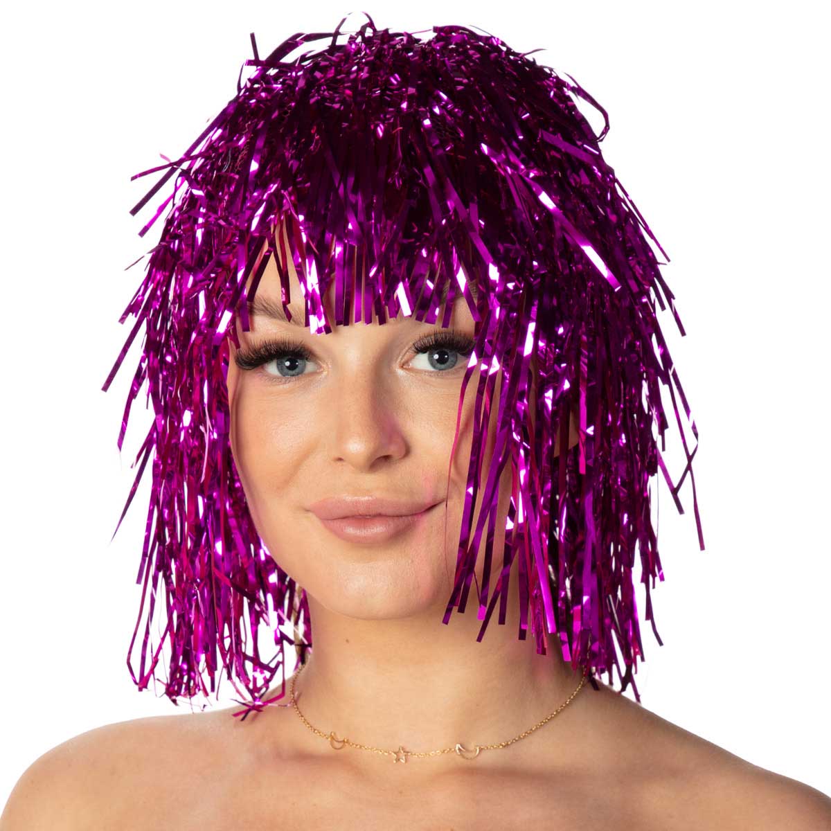 Glitterperuk, rosa