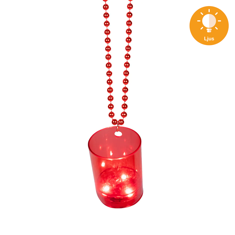 LED halsband, shotglas