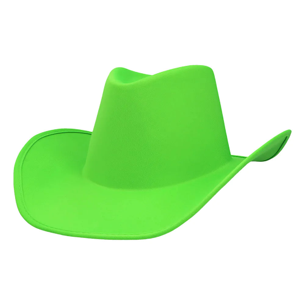 Cowboyhatt, neon grön