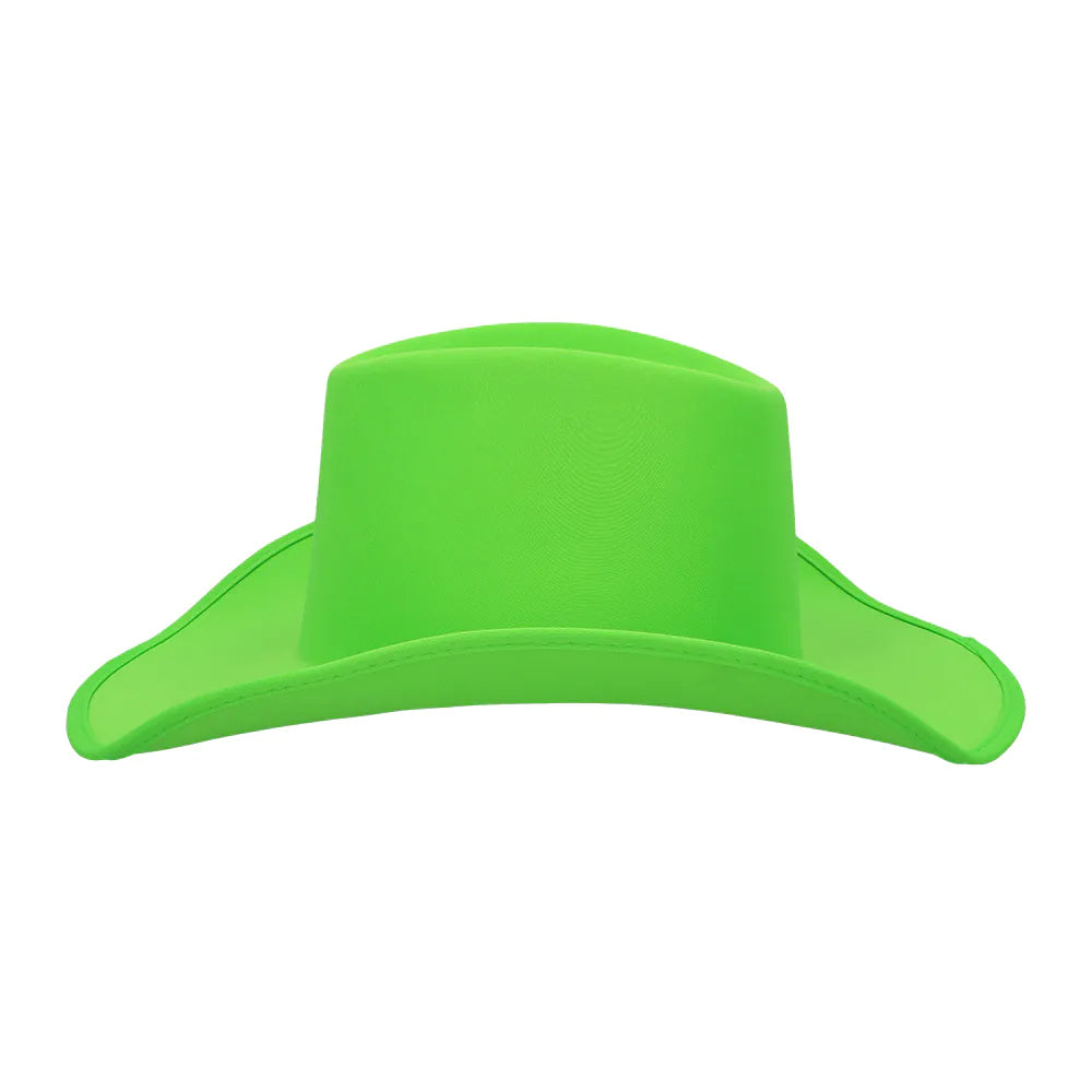 Cowboyhatt, neon grön