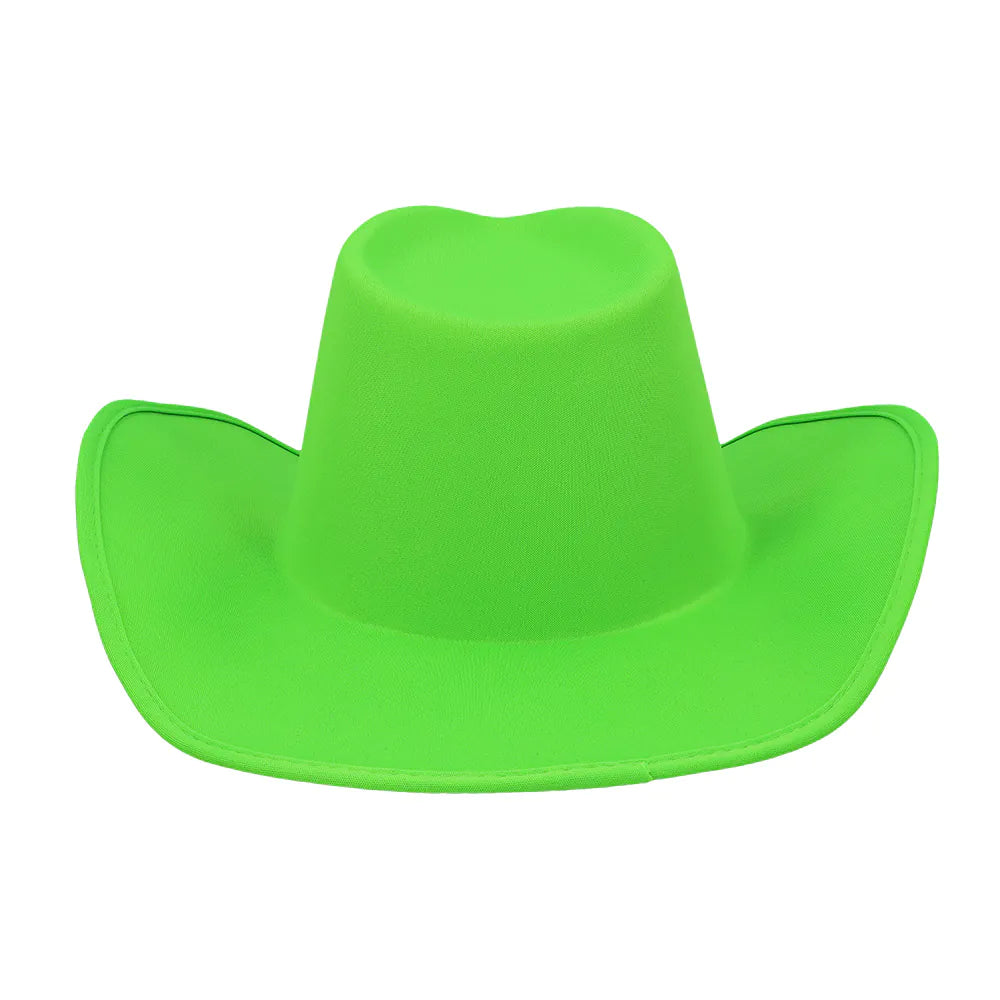 Cowboyhatt, neon grön