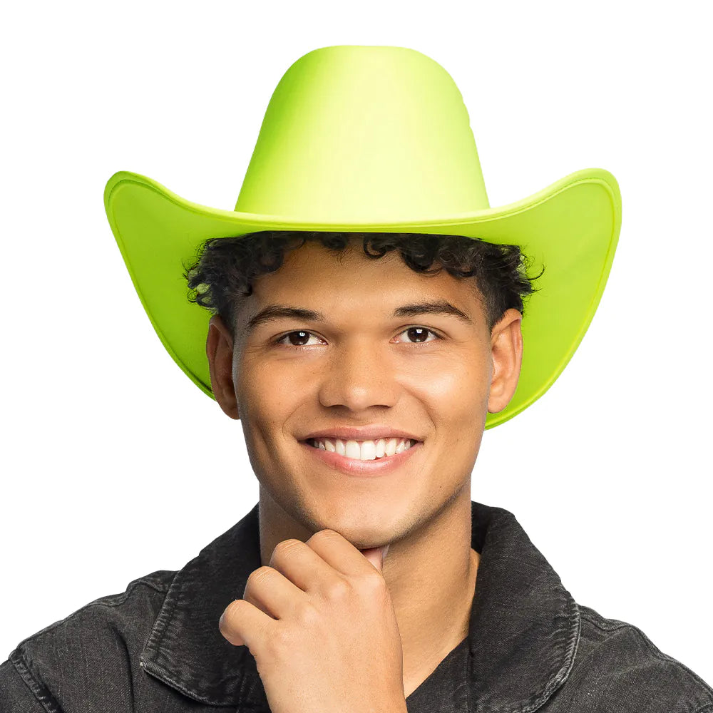 Cowboyhatt, neon gul
