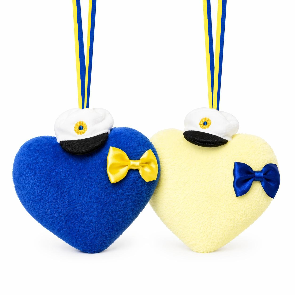 Studenthänge, hjärta blå 9 cm