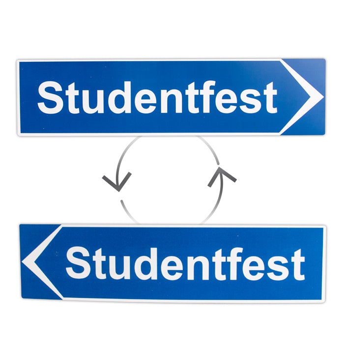 Vägskylt, Studentfest 40x10 cm