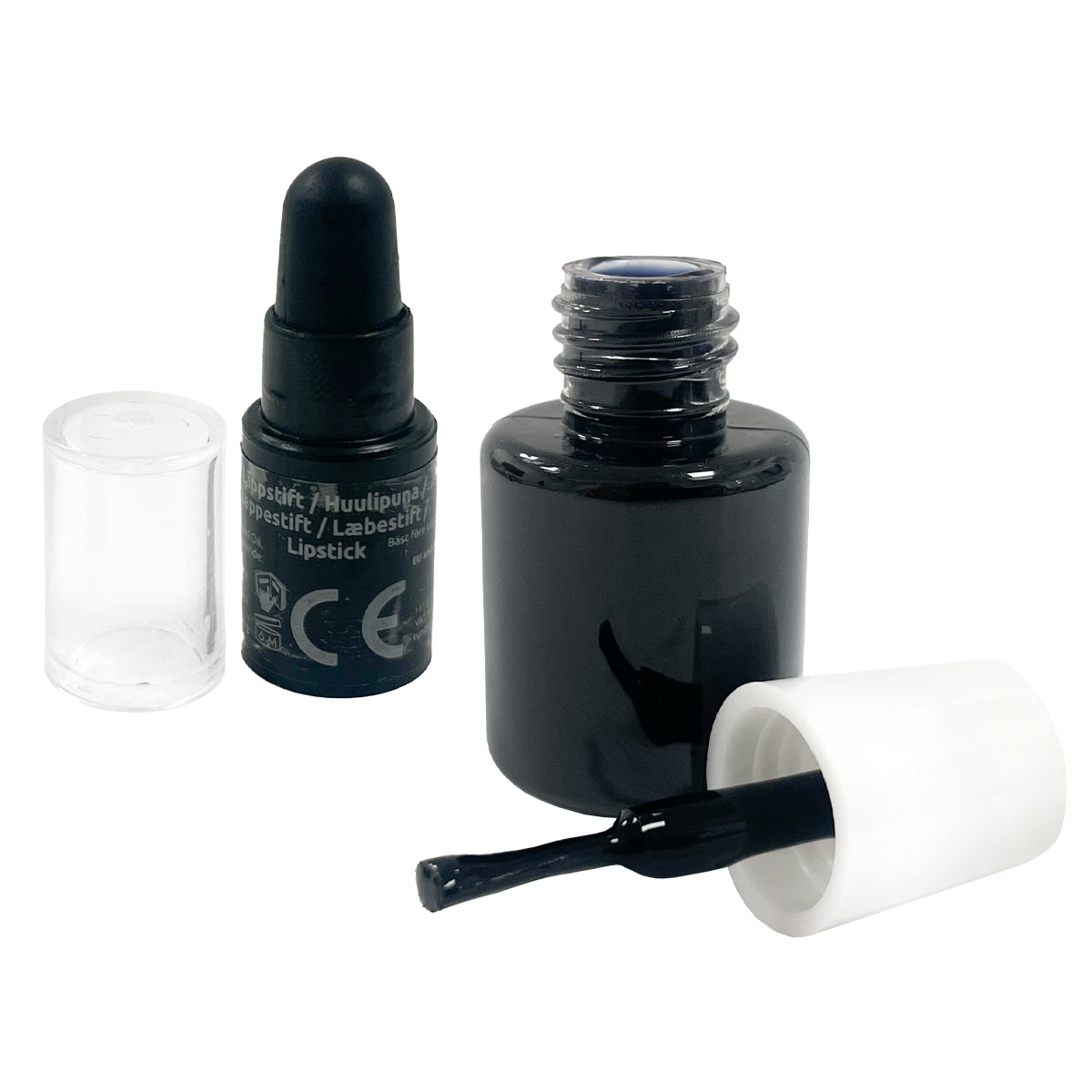 Nagellack & läppstift, svart