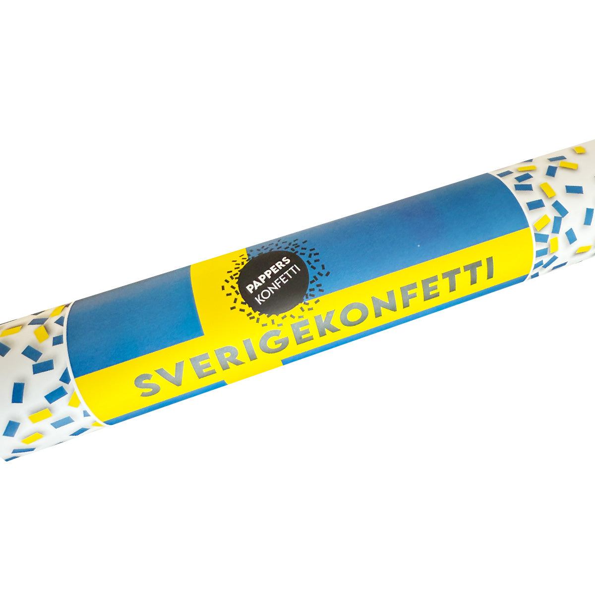 Konfettibomb, blå/gul 60 cm