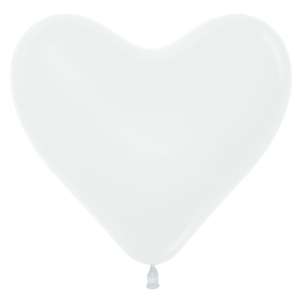 Ballonger, hjärta vit 6 st