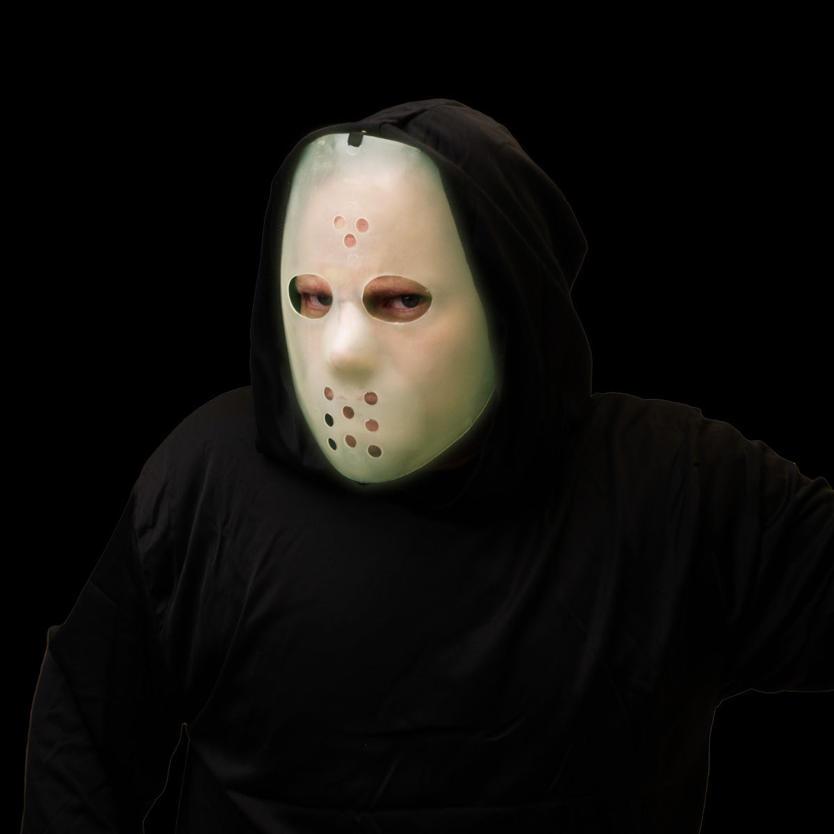 Hockeymask, självlysande inkl yxa