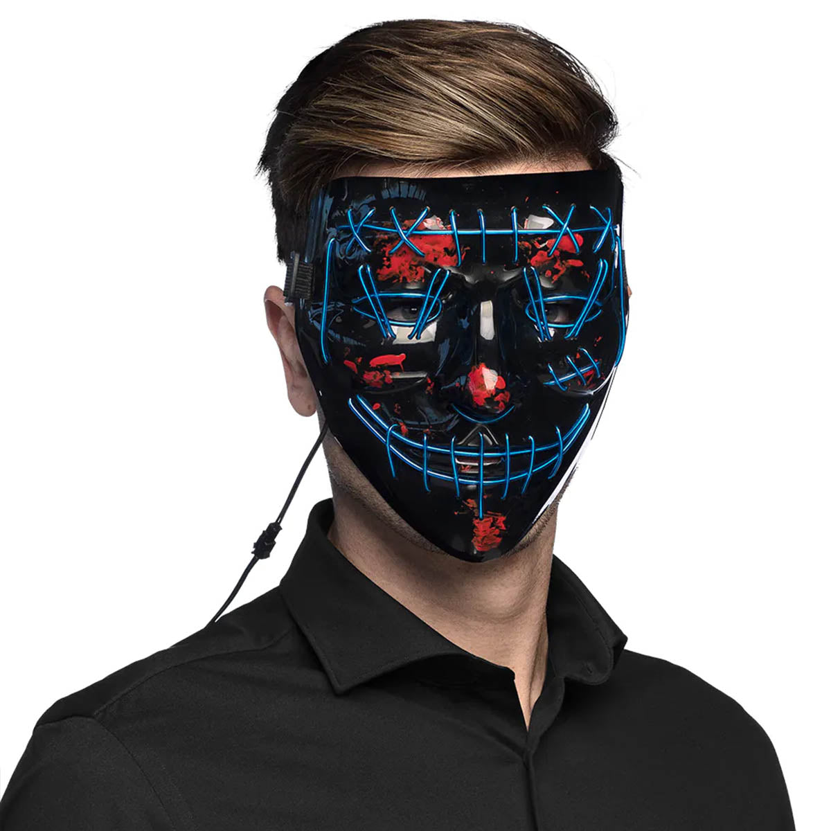 LED-mask, killer smile blue