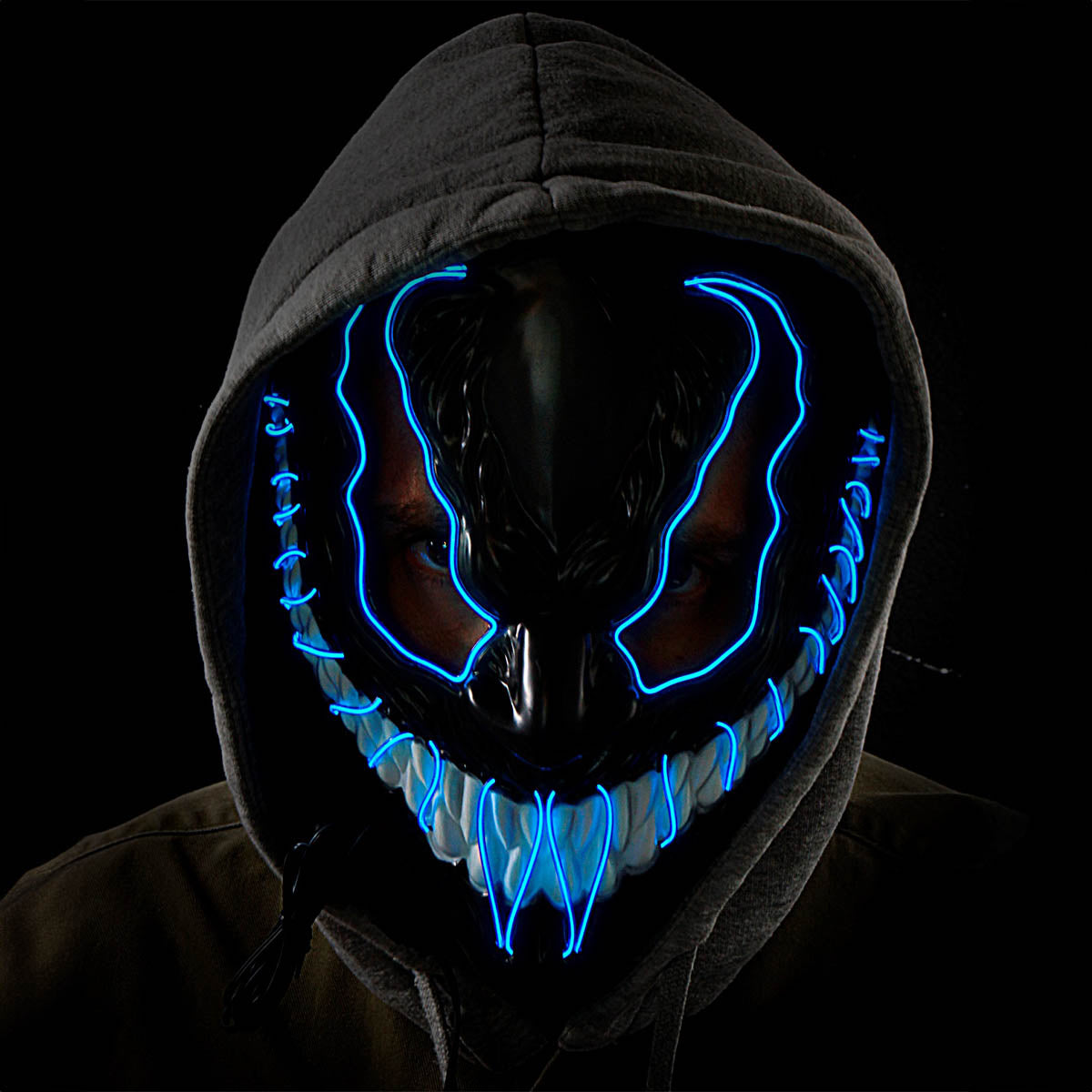 LED-mask, monster blå