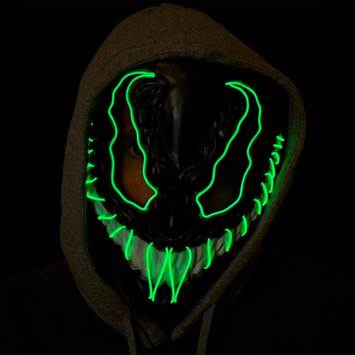 LED-mask, monster grön