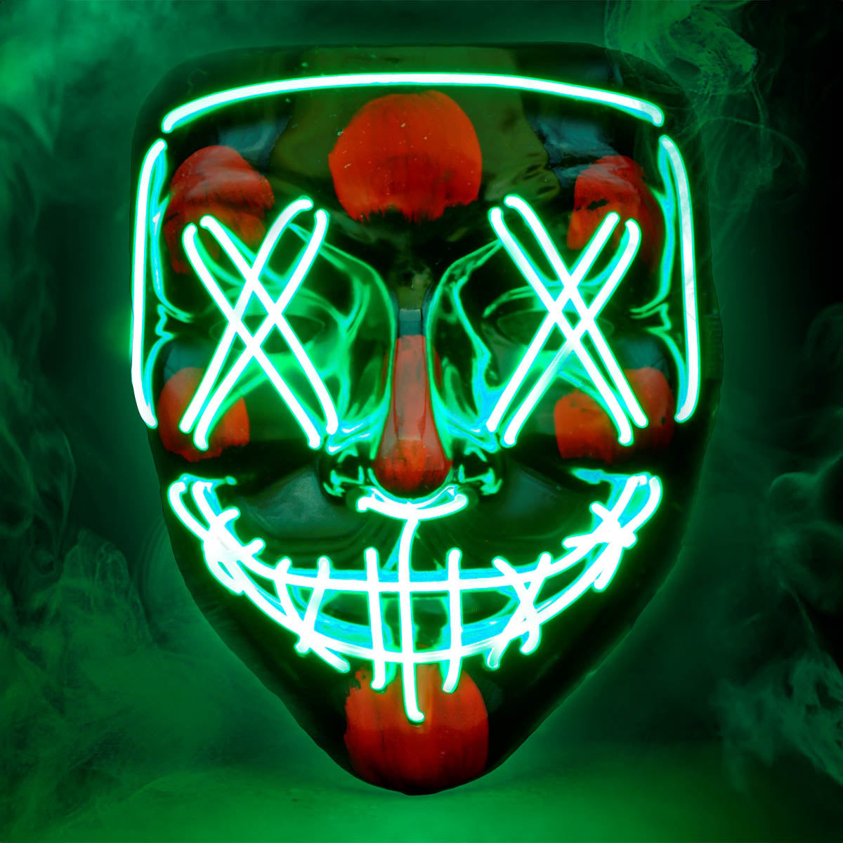 LED-mask, scary grön