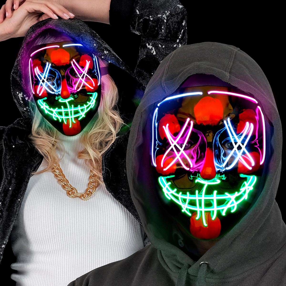 LED-mask, scary multi