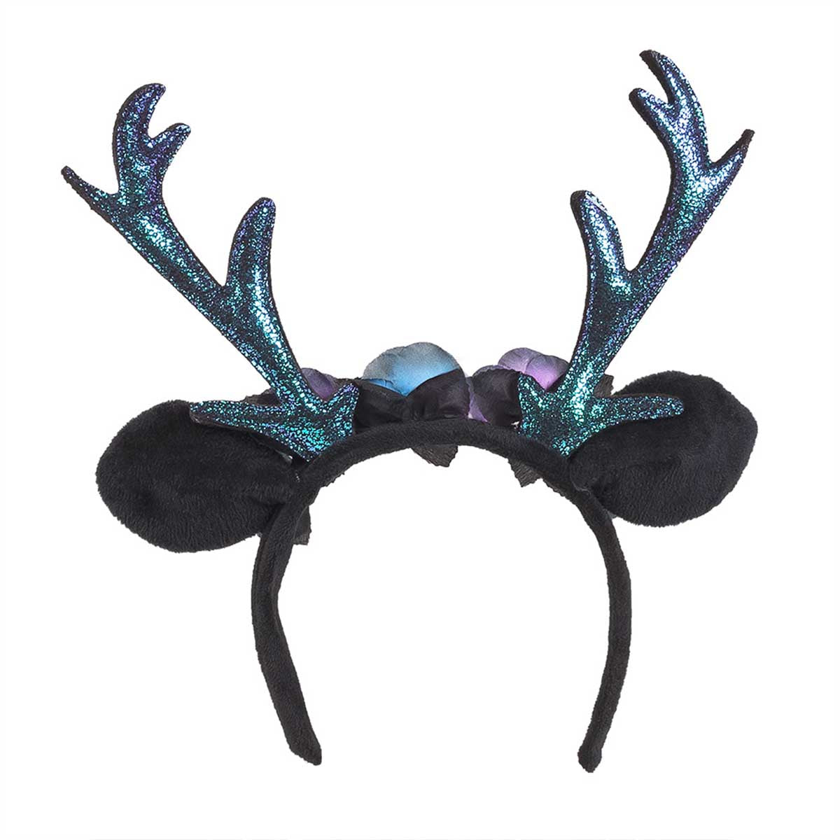 Diadem, renhorn svartglitter