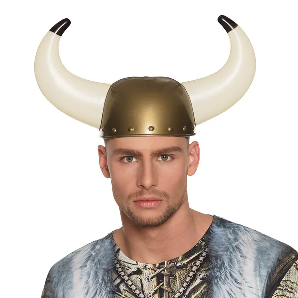 Vikingahjälm, stora horn