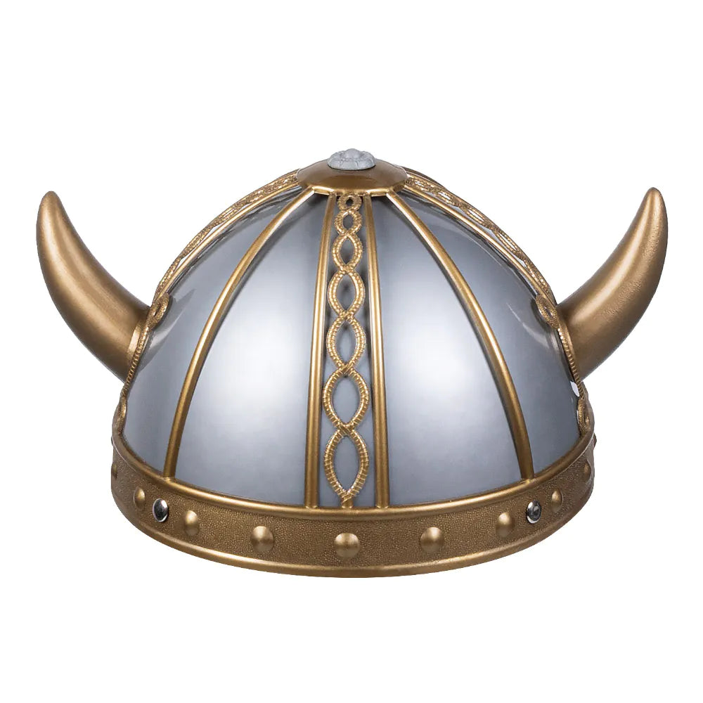 Vikingahjälm, guld/grå