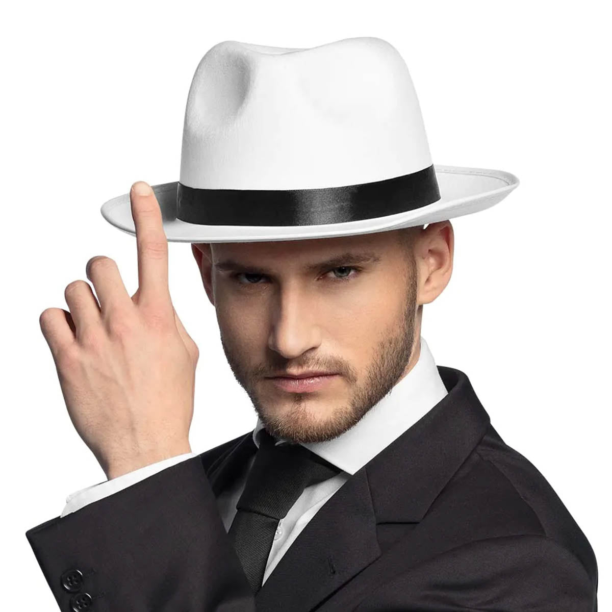 Gangsterhatt, vit