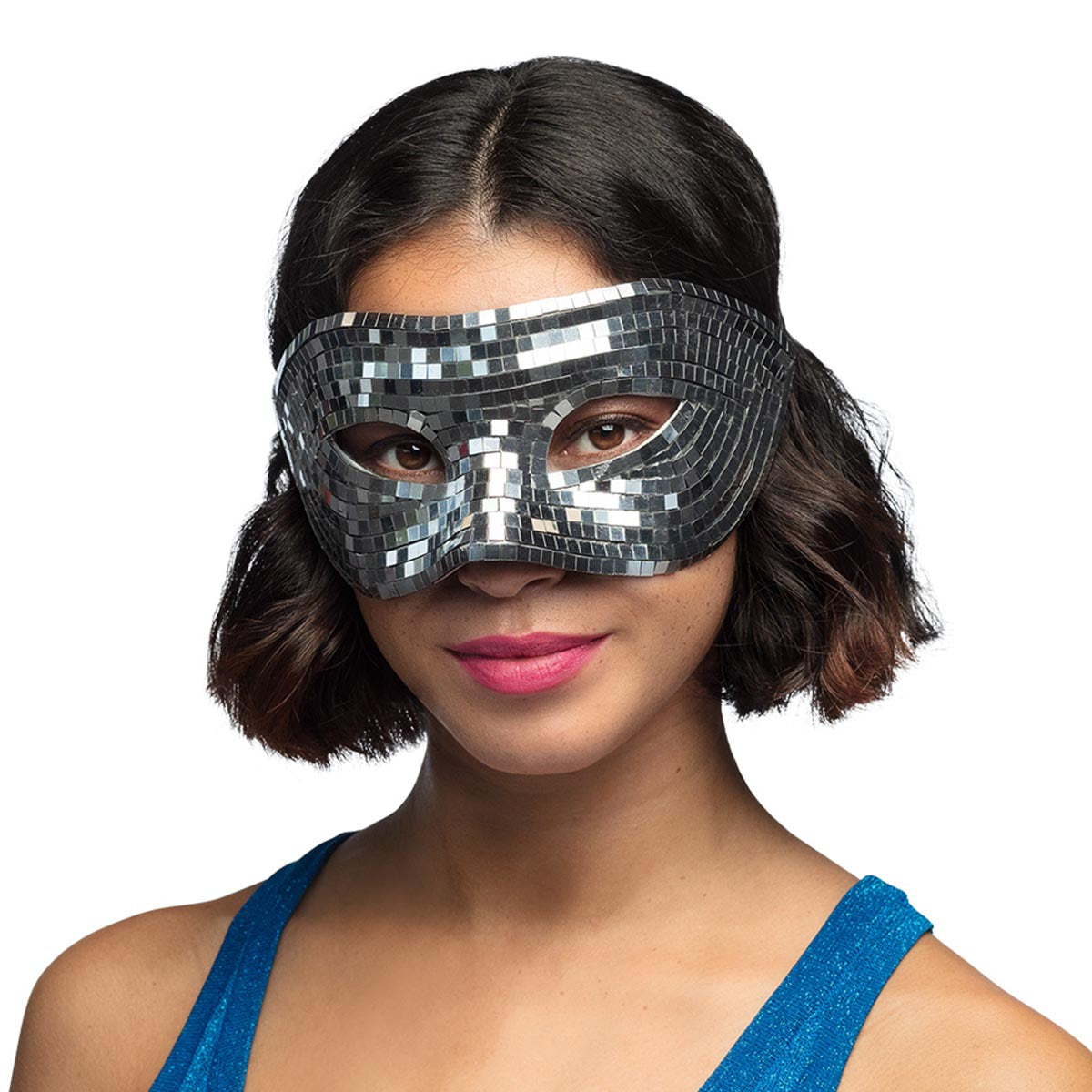 Ögonmask, disco silver