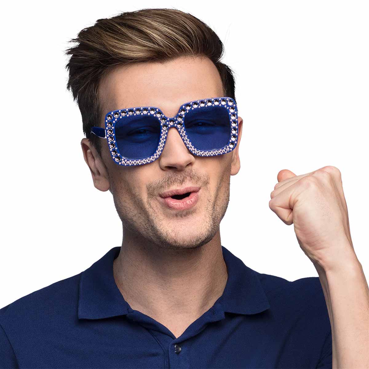 Glasögon, blå bling