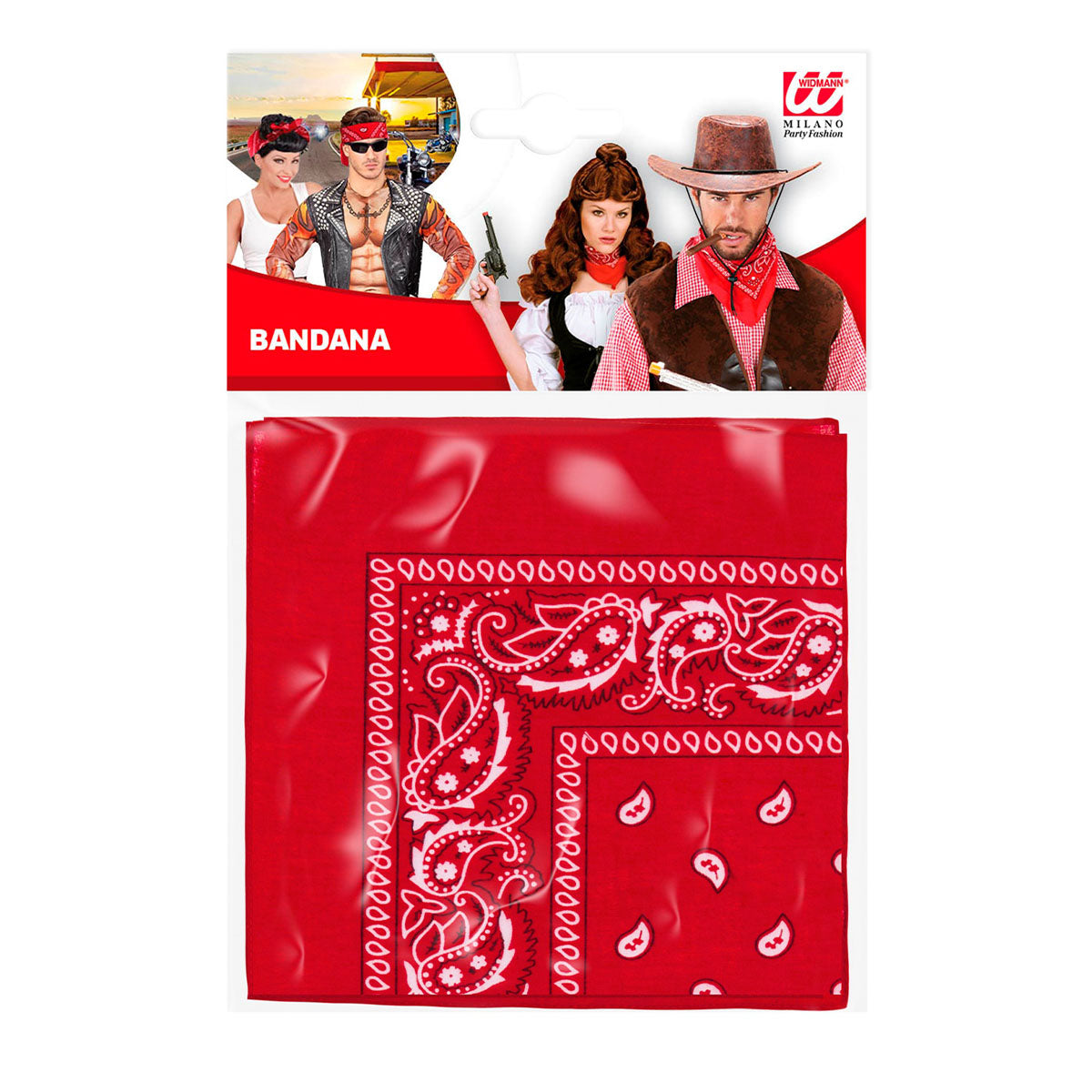 Bandana, röd 55x55 cm