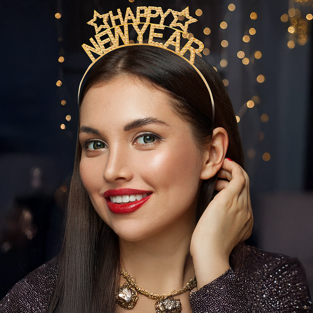 Tiara, happy new year guld