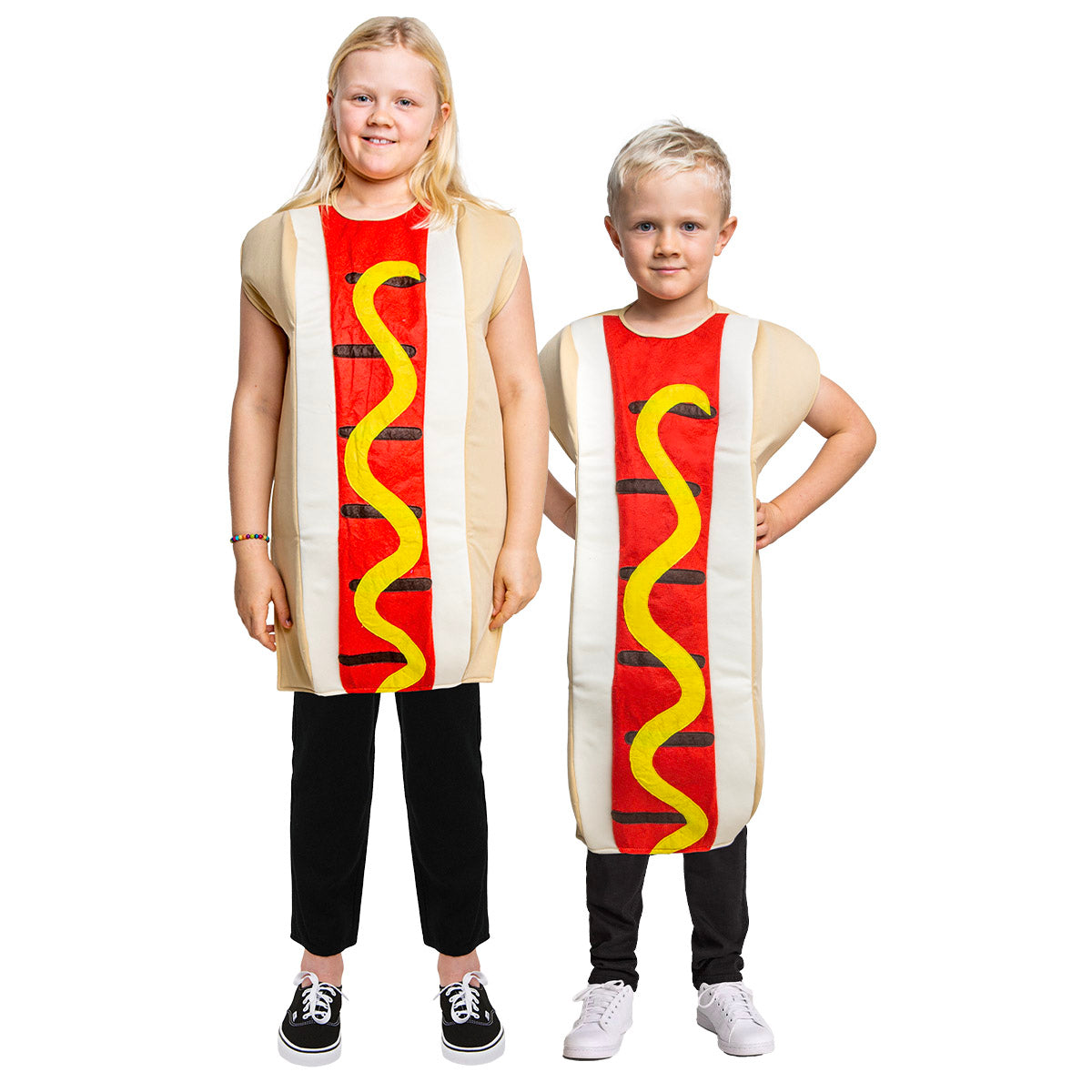 Barndräkt, korv med bröd