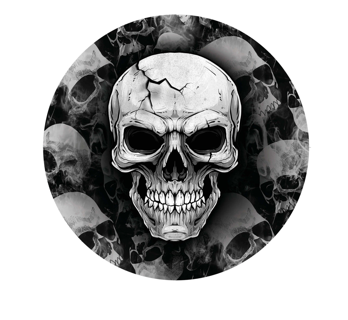 Tallrikar, dödskalle 23 cm 6 st