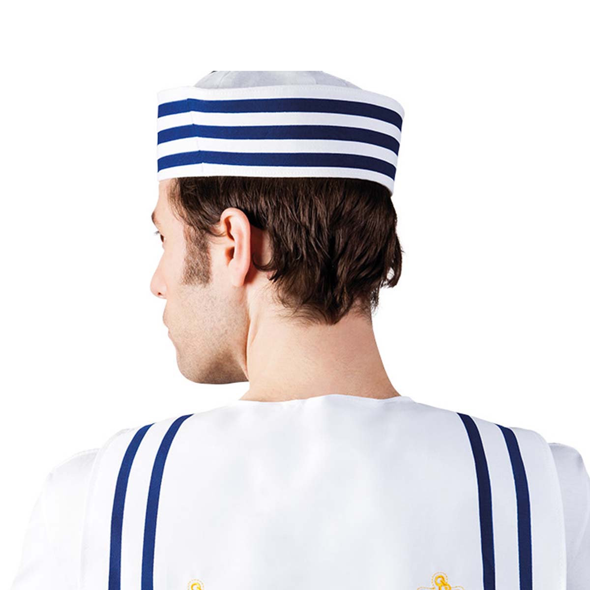 Matroshatt, blå/vit