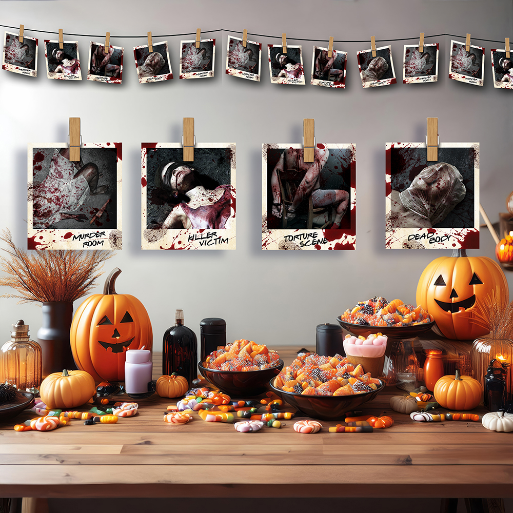 Halloweengirlang, crime scene photos 274 cm