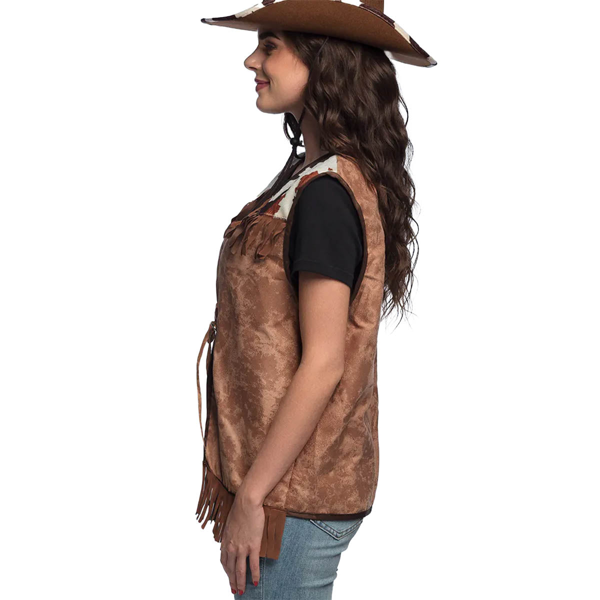 Cowboyväst, brun M