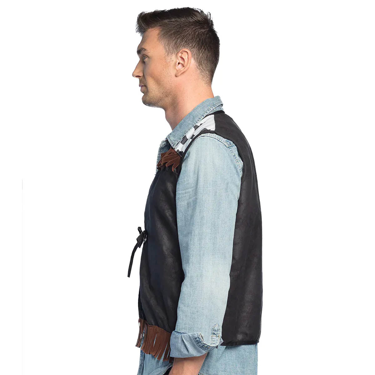 Cowboyväst, svart L/XL