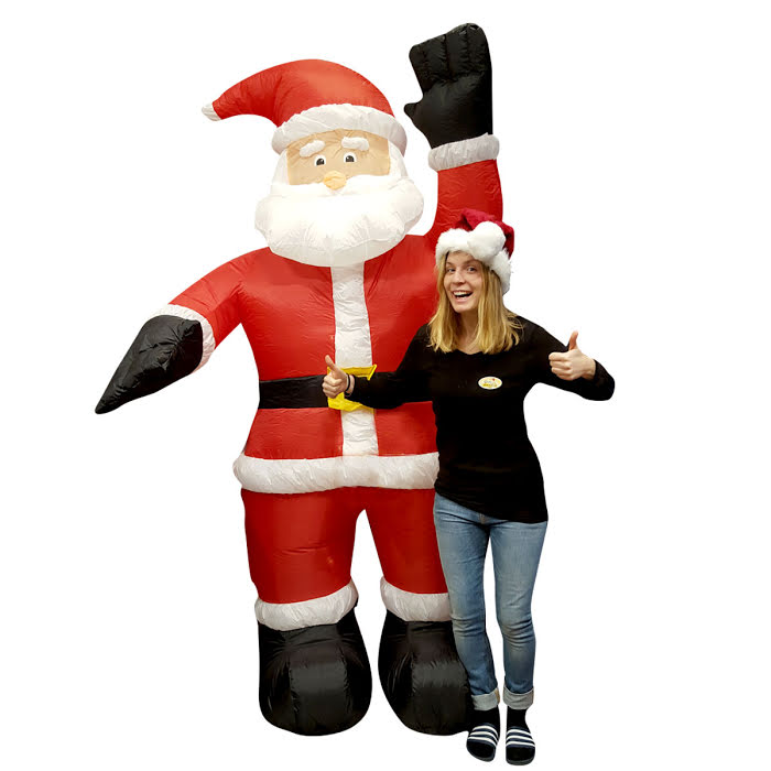 Uppblåsbar props, tomte 244 cm