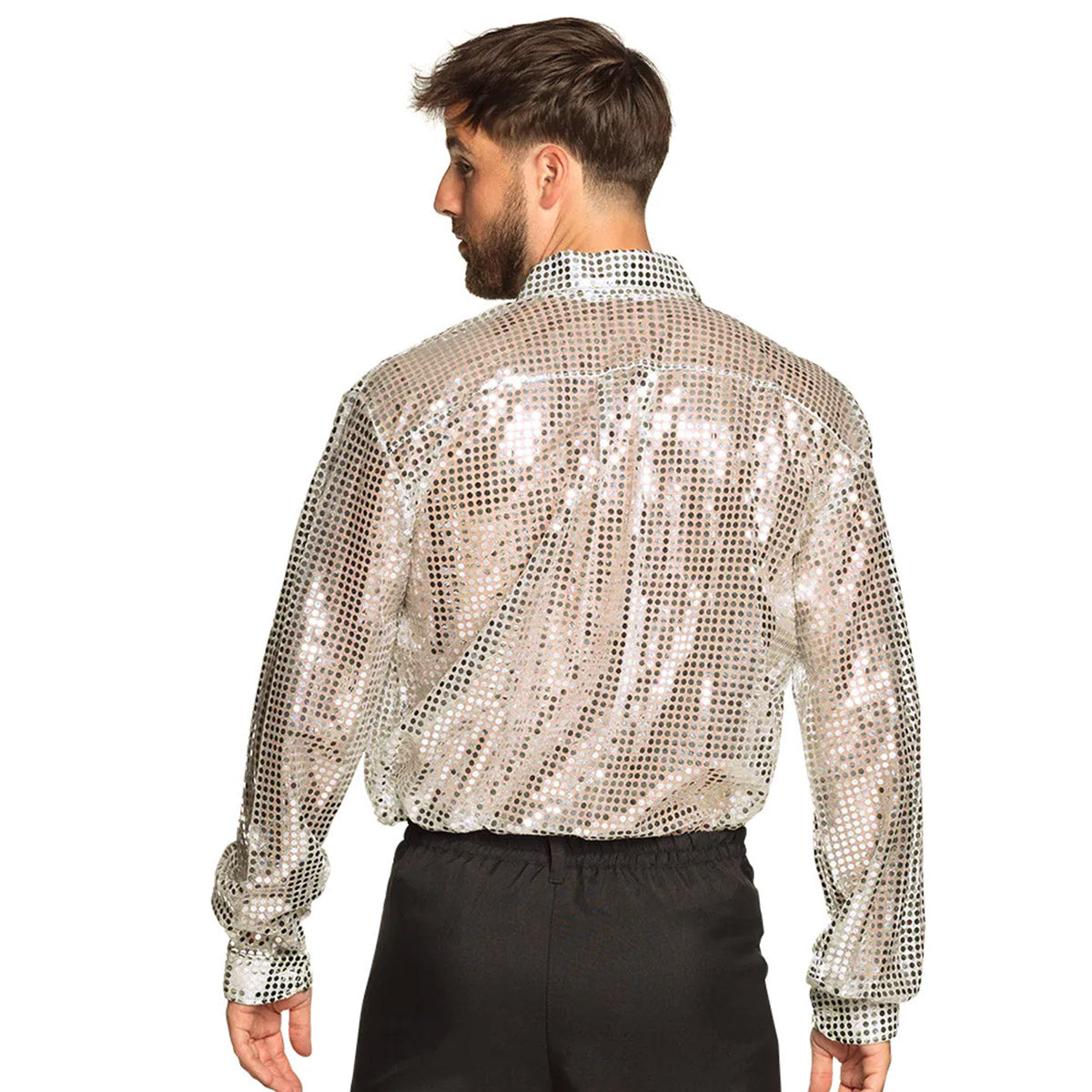 Discoskjorta, silver XL