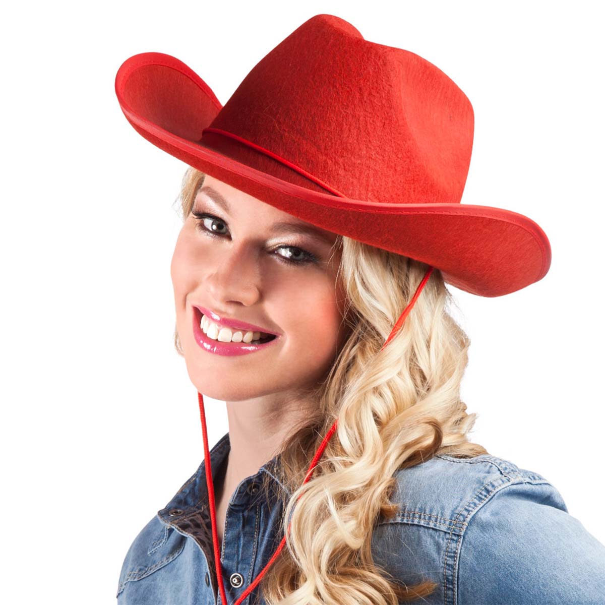 Cowboyhatt, rodeo röd