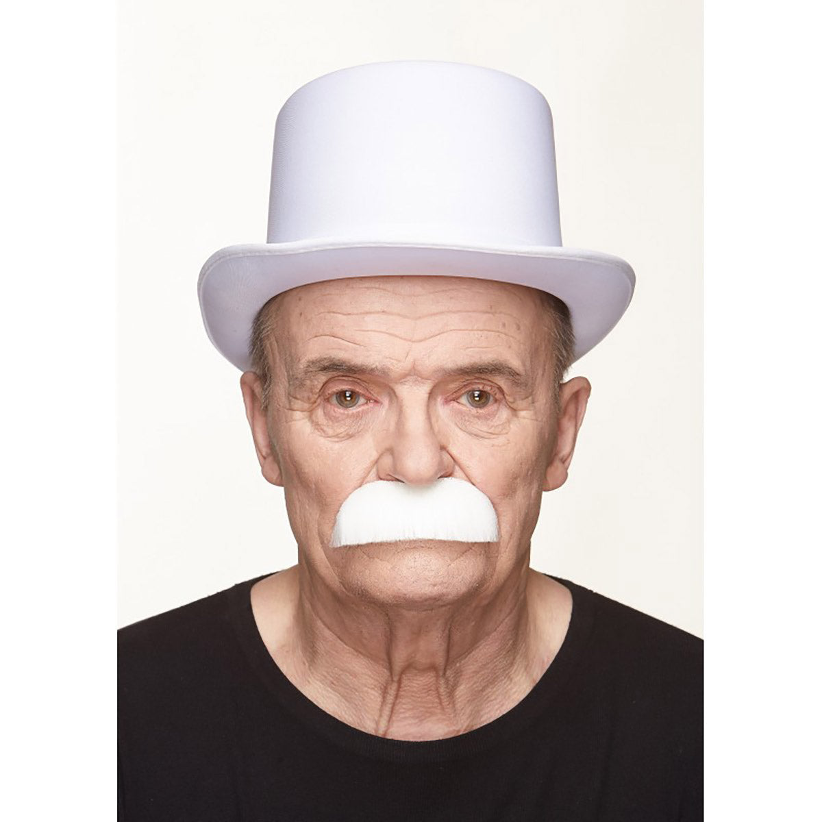 Mustasch, barkeep vit