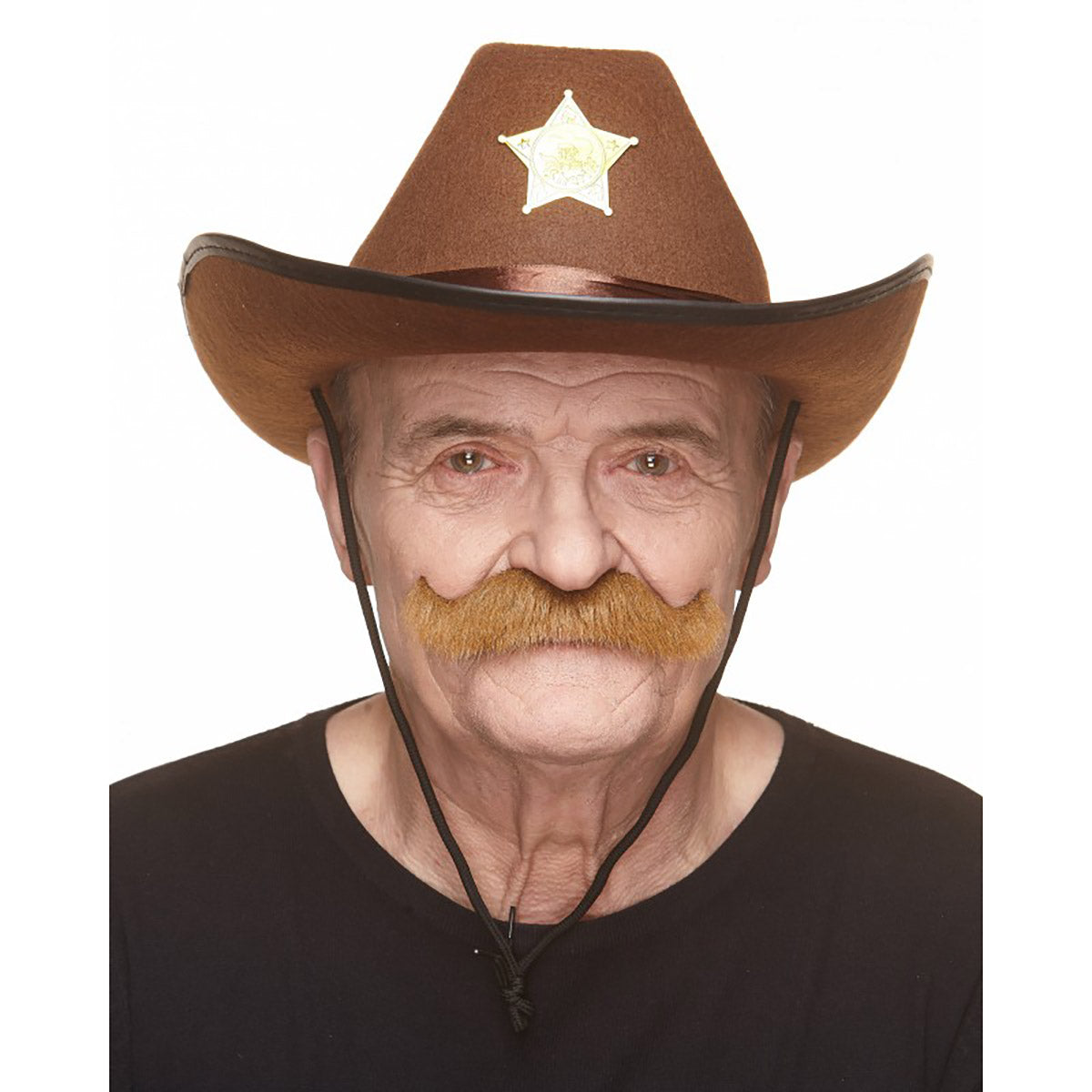 Mustasch, sheriff kastanj