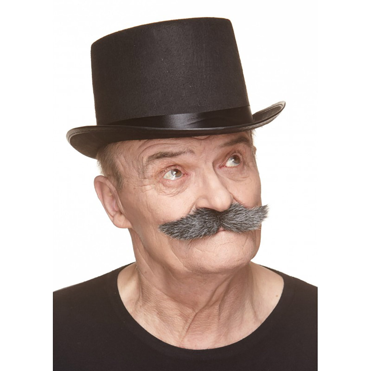 Mustasch, klondike svart/vit