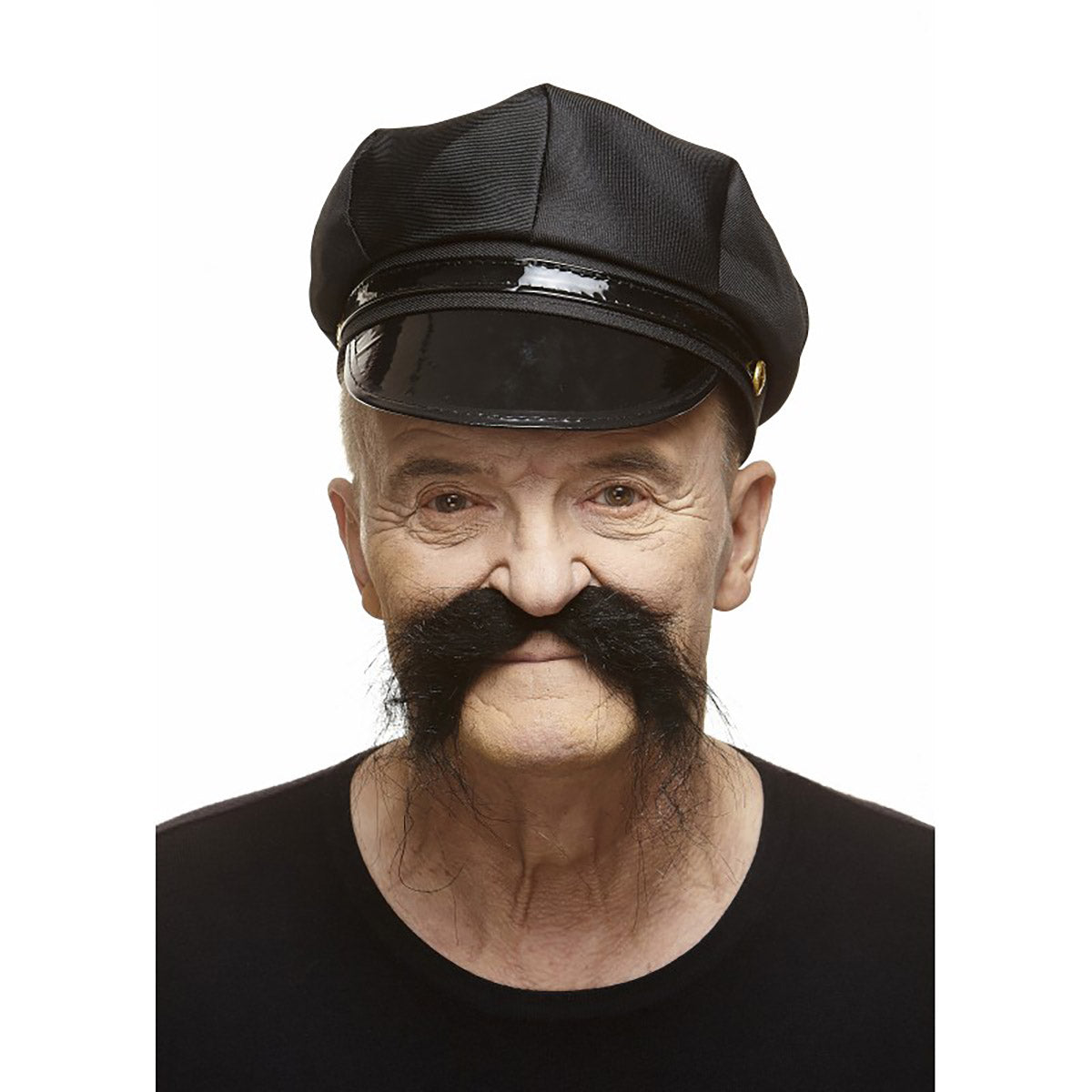 Mustasch, biker svart