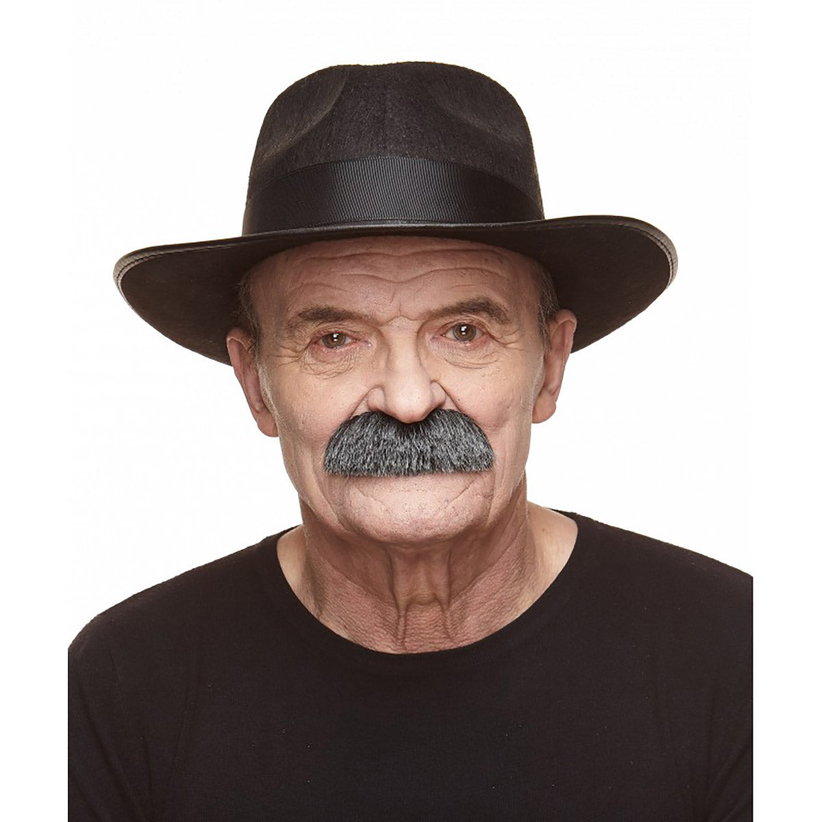 Mustasch, professor svart/vit