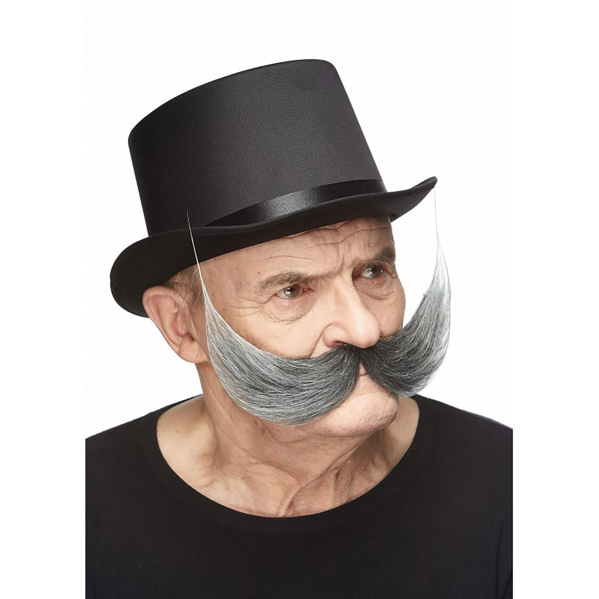 Mustasch, inventor svart/vit